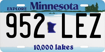 MN license plate 952LEZ