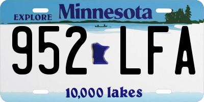 MN license plate 952LFA