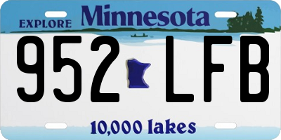 MN license plate 952LFB