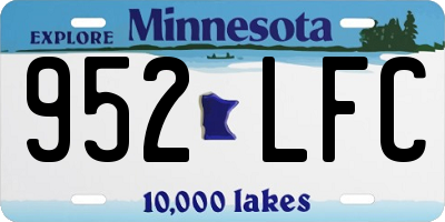 MN license plate 952LFC