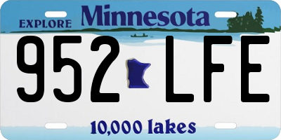 MN license plate 952LFE