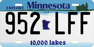 MN license plate 952LFF