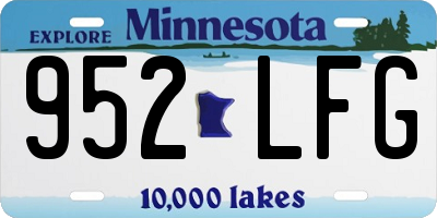 MN license plate 952LFG