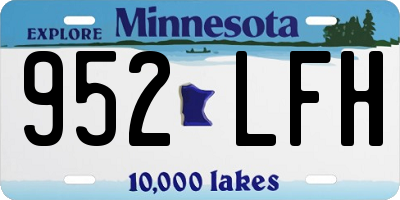 MN license plate 952LFH