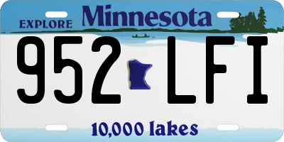 MN license plate 952LFI