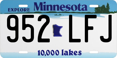 MN license plate 952LFJ