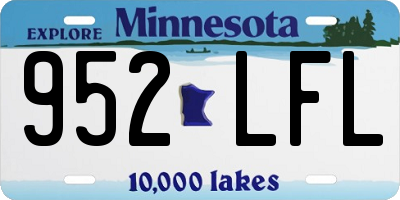 MN license plate 952LFL