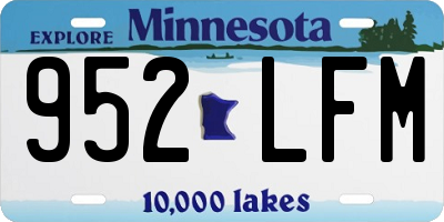 MN license plate 952LFM
