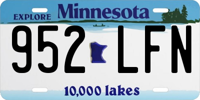 MN license plate 952LFN