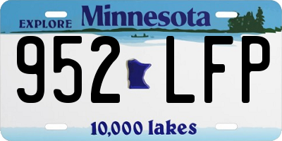 MN license plate 952LFP