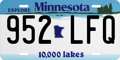 MN license plate 952LFQ