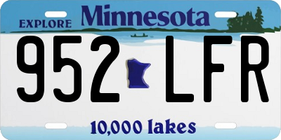 MN license plate 952LFR