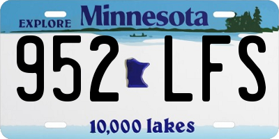 MN license plate 952LFS