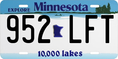 MN license plate 952LFT