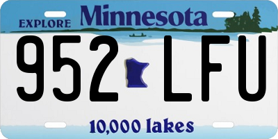MN license plate 952LFU