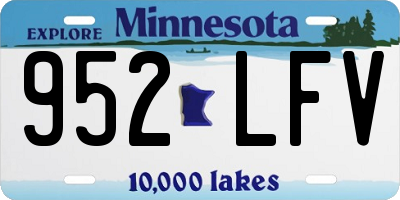 MN license plate 952LFV