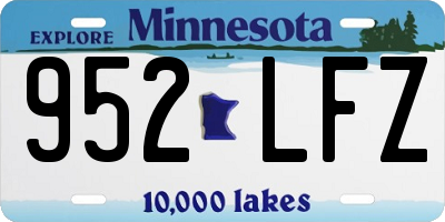 MN license plate 952LFZ
