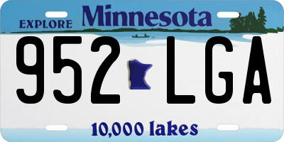 MN license plate 952LGA