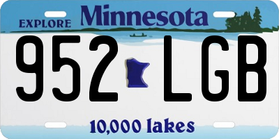 MN license plate 952LGB