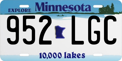 MN license plate 952LGC