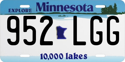 MN license plate 952LGG