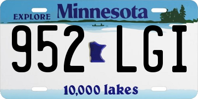 MN license plate 952LGI