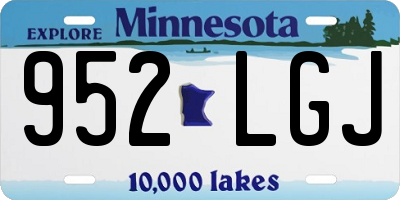 MN license plate 952LGJ
