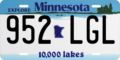 MN license plate 952LGL