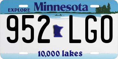 MN license plate 952LGO