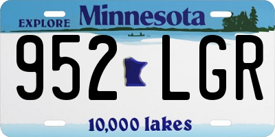 MN license plate 952LGR