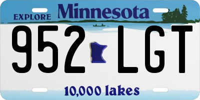 MN license plate 952LGT