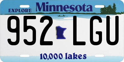 MN license plate 952LGU