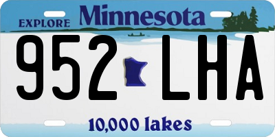 MN license plate 952LHA