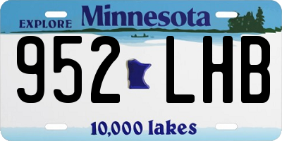 MN license plate 952LHB