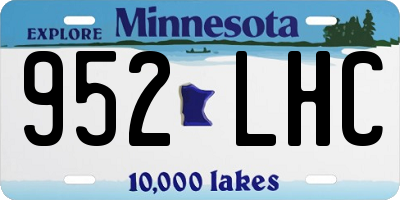 MN license plate 952LHC