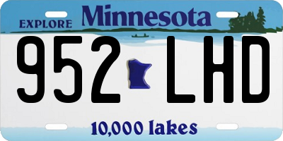 MN license plate 952LHD