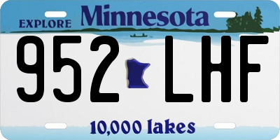 MN license plate 952LHF