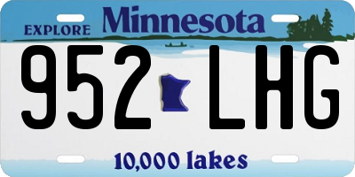 MN license plate 952LHG