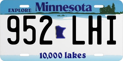 MN license plate 952LHI