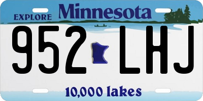 MN license plate 952LHJ