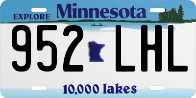 MN license plate 952LHL