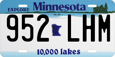 MN license plate 952LHM