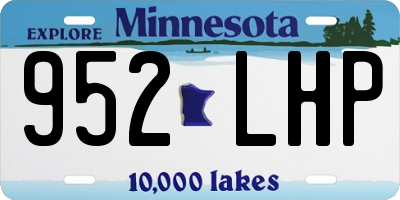 MN license plate 952LHP