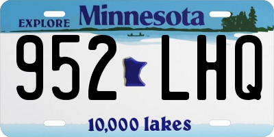 MN license plate 952LHQ