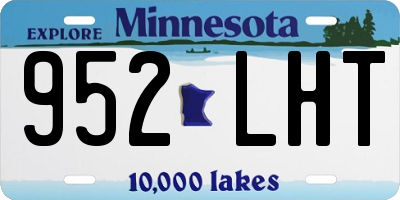 MN license plate 952LHT