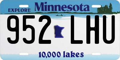 MN license plate 952LHU