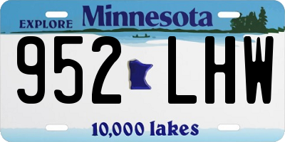 MN license plate 952LHW