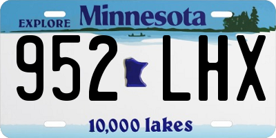 MN license plate 952LHX