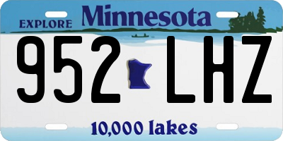 MN license plate 952LHZ