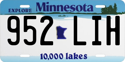 MN license plate 952LIH